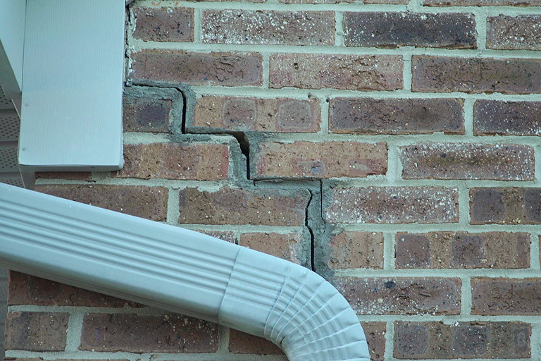 Stair-Step Cracks in Brick or Block